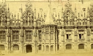 France Rouen Courthouse Palais de Justice Architecture old Albumen Photo 1880
