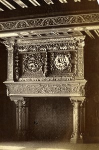 France Blois Castle Captain of Guards Room Architecture old Albumen Photo 1880