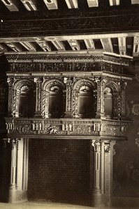 France Blois Castle Room Fireplace Captains of the Guards old Albumen Photo 1880