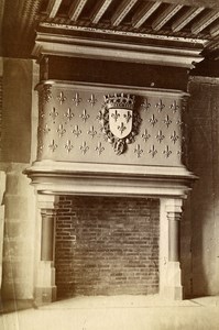 France Blois Castle Fireplace Louis XII old Albumen Photo 1880