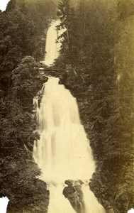 Switzerland Giesbach Falls Waterfall old Albumen Photo 1880