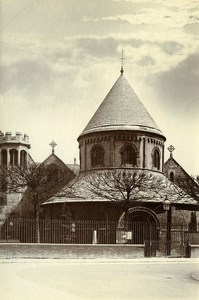 United Kingdom Cambridge Kings Bridge Street Holy Sepulchre old Photo 1880