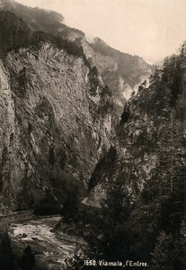 Switzerland Grisons Via Mala Entrance old Photo 1880
