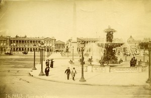 France Paris Concorde Place old Albumen Photo Champagne 1880