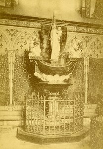 France Paris Notre Dame de Boulogne sur Seine old Cabinet Photo Fernique 1880