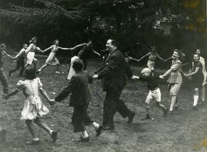 France Film Actor Gabriello Chansonnier Children Dedicace Old Photo 1943