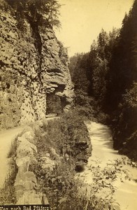 Switzerland Bad Pfafers near Ragaz Old Photo Cabinet Fexter 1890