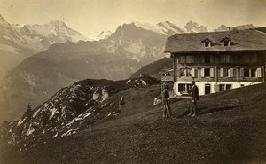 Switzerland Murren & Gspaltenhoerner Old Photo Cabinet Gabler 1870