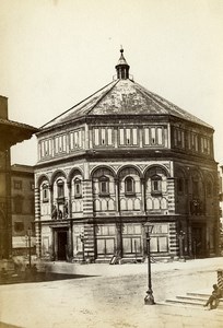 Italy Firenze Florence Baptistery Battistero di San Giovanni Photo Cabinet 1870