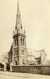 UK Manchester New Chapel at Didsbury St Paul Methodist Old Photo Cabinet 1870