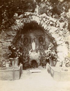 France Votive cave Religion Old Photo Cabinet 1900