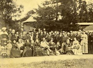 France Niederbronn Large Family Group Old Photo Cabinet 1870