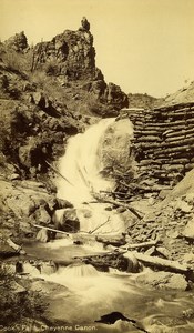 USA Colorado Spring Cook Falls Cheyenne Canon Old Photo Cabinet Hook 1875