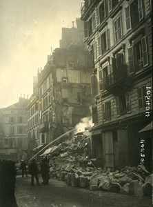 Paris Street Geoffroy Marie WWI Aerial Raid by Aircraft Gotha Photo Branger 1918