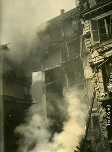 Paris Street Geoffroy Marie WWI Aerial Raid by Aircraft Gotha Photo Branger 1918