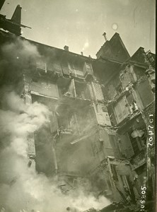 Paris Street Geoffroy Marie WWI Aerial Raid by Aircraft Gotha Photo Branger 1918