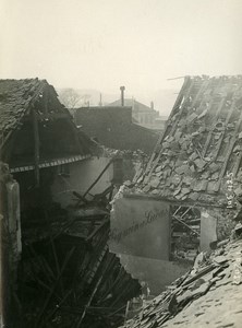 Paris Street Kabylie WWI Aerial Raid by Aircraft Gotha Old Photo Branger 1918