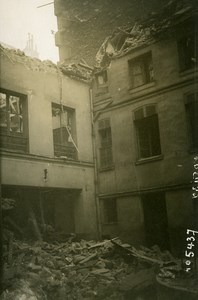 Paris Street Mezieres WWI Aerial Raid by Aircraft Gotha Old Photo Branger 1918