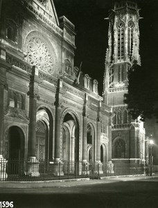 France Paris by Night Saint Germain l Auxerrois Old Photo Borremans 1937