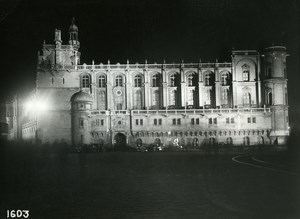 France Castle of Saint Germain en Laye by Night Old Photo Borremans 1937