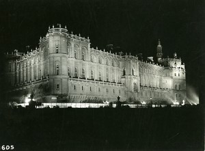 France Castle of Saint Germain en Laye by Night Old Photo Borremans 1937