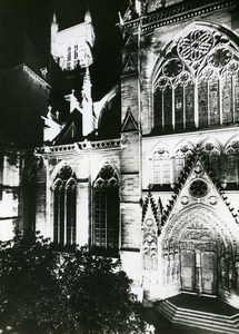 France Paris by Night Saint Germain l Auxerrois Old Photo Borremans 1937