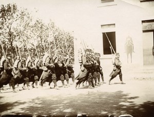 France WWI Military Troop Parade Old Photo 1918