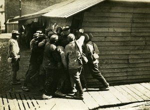 France WWI Military Soldiers Group Post Office Old Photo 1918