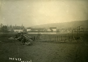 France Around Paris WWI Airplane Plane Gotha Crash Wreck Old Photo Branger 1918