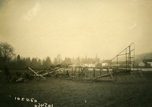 France Around Paris WWI Airplane Plane Gotha Crash Wreck Old Photo Branger 1918