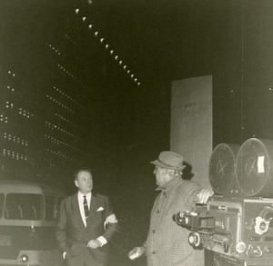 France Paris Filmmaker Jacques Tati Filming Playtime Old Photo 1967