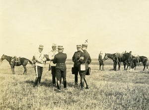 France Savigny sur Orge Military Exercises Officers Horses Old Photo 1913