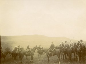 France Grimonviller Military Exercises Officers Horses Old Photo 1913