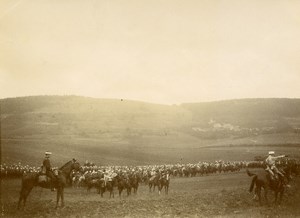 France Grimonviller Military Exercises Officers Horses Old Photo 1913