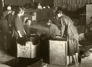 Singapore Leather Manufacture Workers Old Amateur Photo 1930