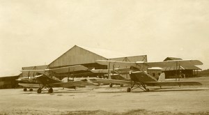 Malaysia Aviation Biplane Airfield Hangar Old Amateur Photo 1935