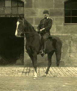 France Saumur Military Cavalry School Horse Officer Old RPPC Photo 1913