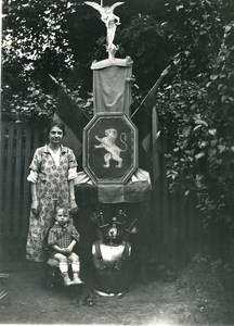 France Lille Saint Michel Boy & Allegory of the Victory Old Amateur Photo 1927