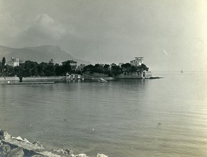 France Nice Lagoon Panorama Old Amateur Photo 1904