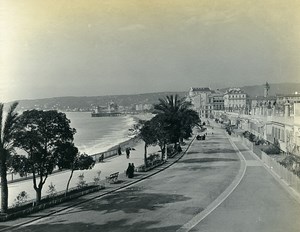 France Nice Panorama Beach Boardwalk Casino Old Amateur Photo 1904