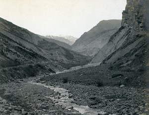 France Around Nice Mountain Stream Old Amateur Photo 1904