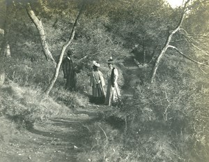 France Around Nice Walk in the Woods Old Amateur Photo 1904