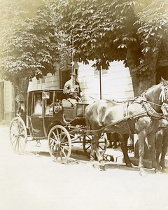 France Paris Horses Parisians Transport Old Photo Amateur 1890