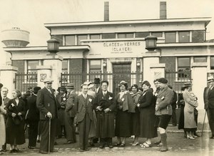 France Roubaix Claver Factory Glasses Group Old Victor Vajda Photo 1930