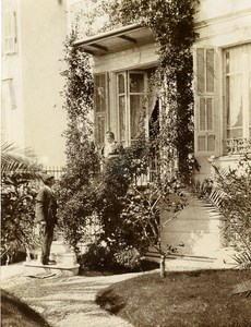 France Sunday in the Countryside Lady & Man Old Amateur Photo 1890