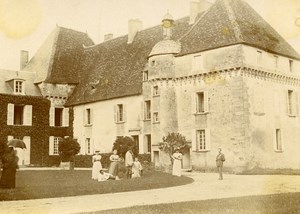 France Sunday in the Countryside Castle Courtyard Old Amateur Photo 1890