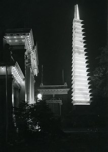 Canada Toronto Canadian National Exhibition at Night Old Photo 1950