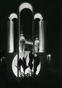 Canada Toronto Canadian National Exhibition at Night Old Photo 1950