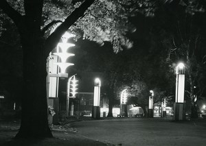 Canada Toronto Canadian National Exhibition at Night Old Photo 1950