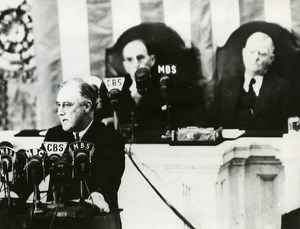 USA Washington Political President Roosevelt Neutrality Act Old Photo 1939